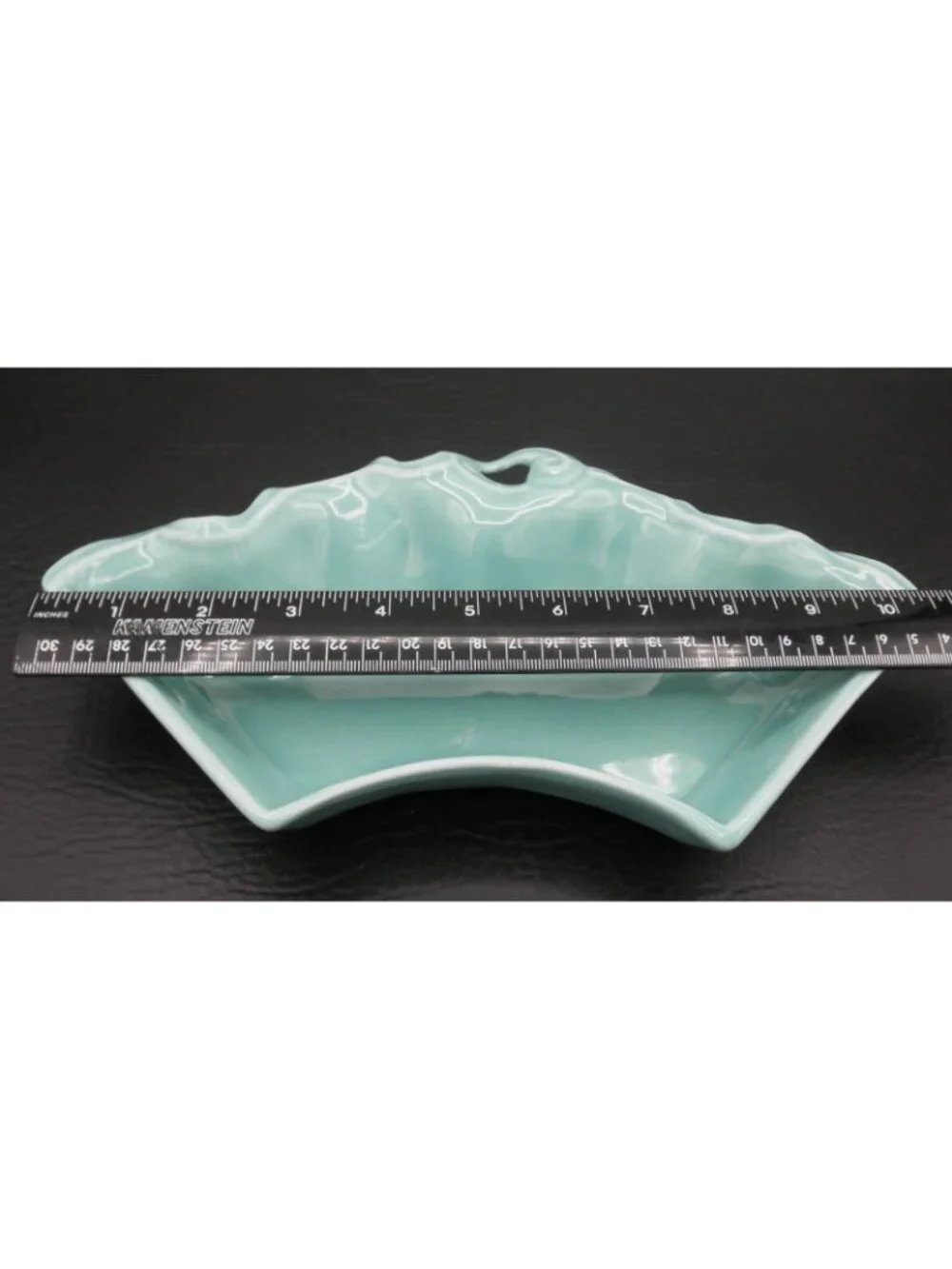 VTG Lazy Susan 4 Dish Serving Set AC DAVEY, INC. Turquoise USA Pottery MCM